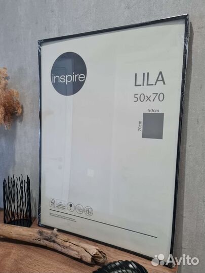 Рама для картины, постеров 50х70 см цвет чёрный