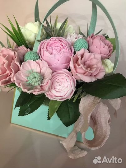 Букет из мыльных цветов