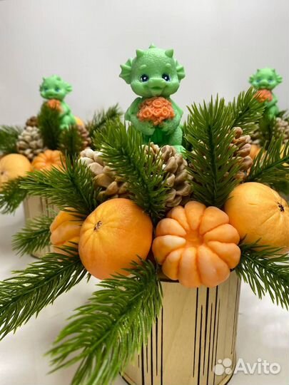 Новогодний букет из мыла