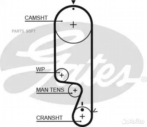Gates 5535XS Зубчатый ремень привода грм PowerGrip