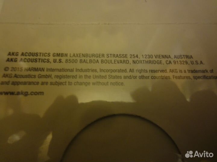 Наушники полноразмерные AKG,jvс,черные,новые
