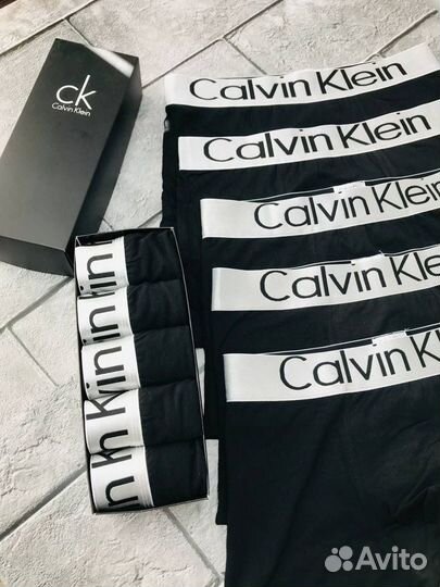 Трусы мужские боксеры черные calvin klein art.521