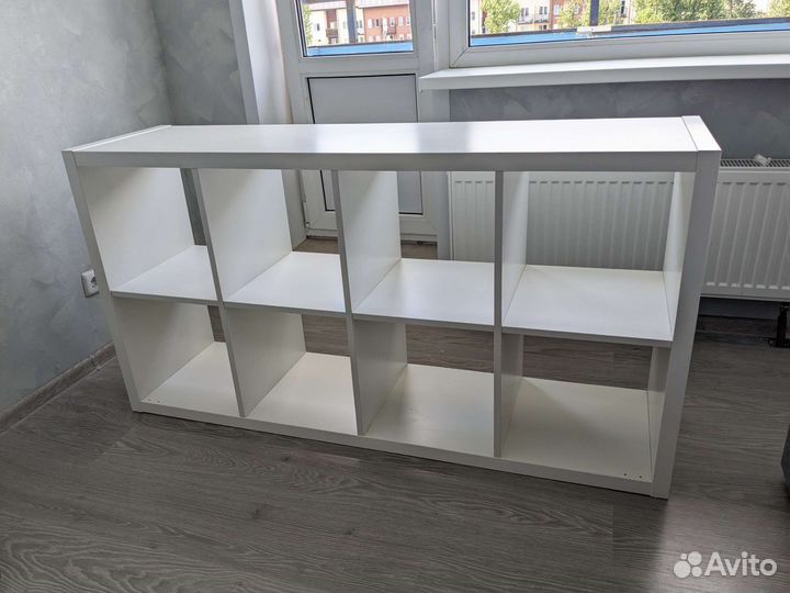 Стеллаж IKEA каллакс 8 ячеек белый