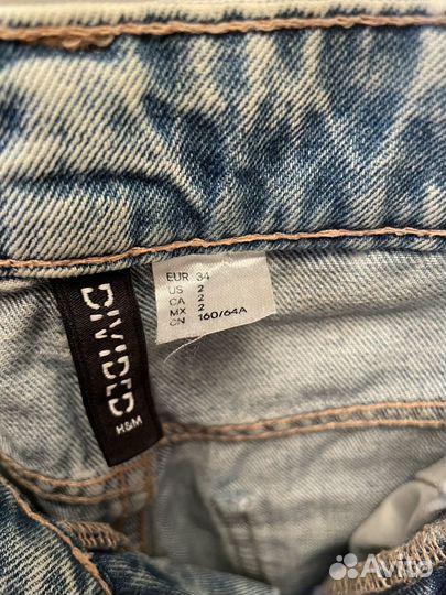 Джинсы женские голубые, h&m