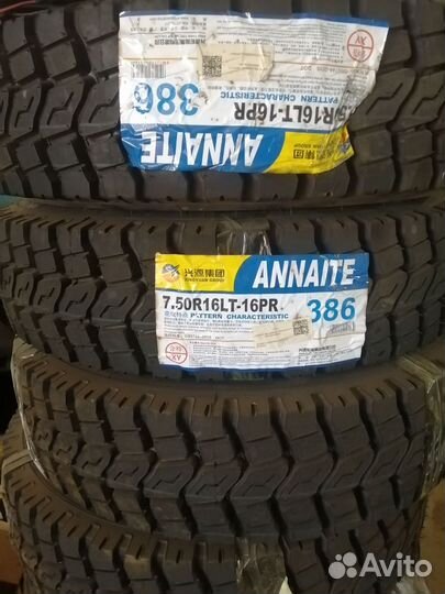 Шины грузовые 7.50R16 386 Annaite 16PR (LT) 124