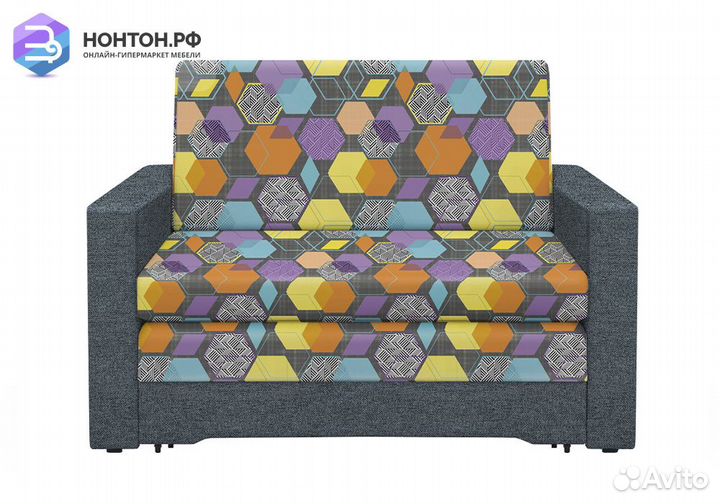 Диван выкатной Виктория-5 с узором серый