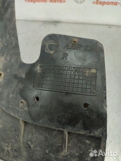 Брызговик задний правый Chevrolet Aveo T250 седан