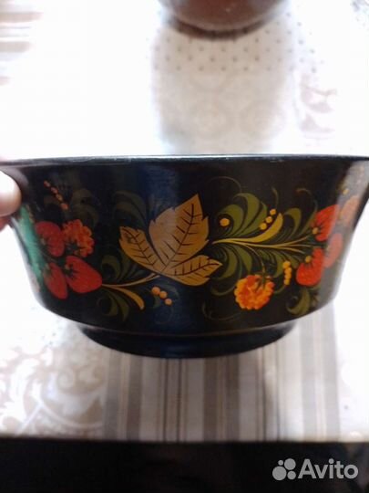 Деревянное блюдо хохлома