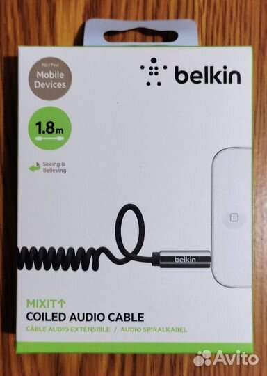 Кабель AUX Belkin Jack 3.5 (новый)