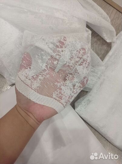 Тюль мрамор готовый 3-4м и шторы, готовые шторы