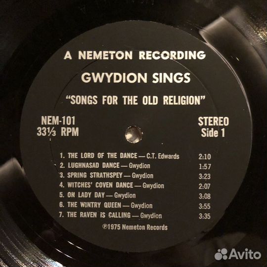 Gwydion Sing Song For Old Religion lp