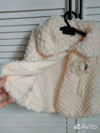 Праздничная меховая накидка (рост 92 см)