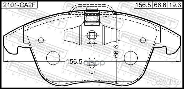 Колодки тормозные передние 2101CA2F Febest