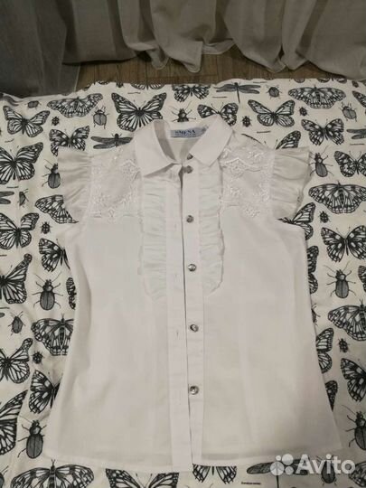 Блузка школьная для девочки на рост 134