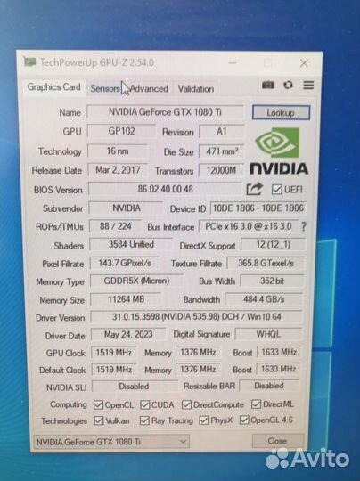 Видеокарта Palit GeForce GTX 1080 Ti gamerock prem