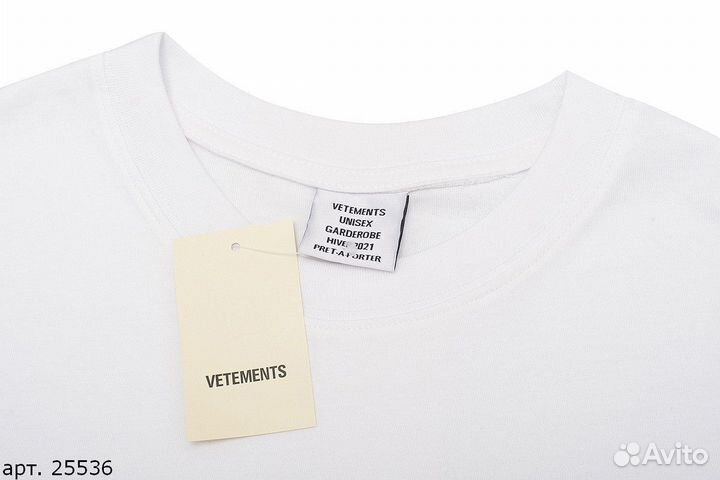 Футболка Vetements red bill Белая