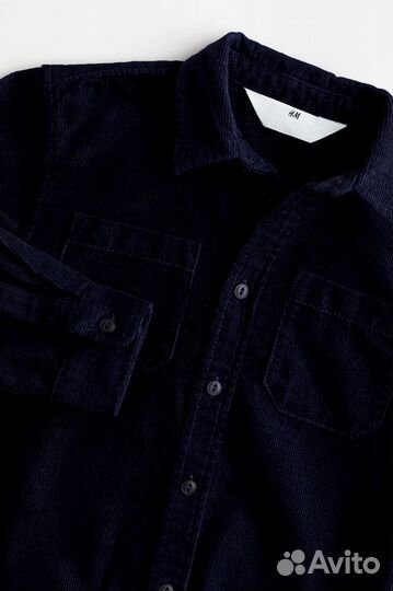 Новая Вельветовая рубашка h&m