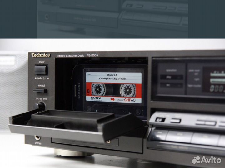 Кассетная дека technics rs b555 /2head/dd/hx pro