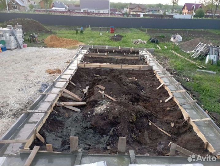 Отмостка вокруг дома,заливка площадок