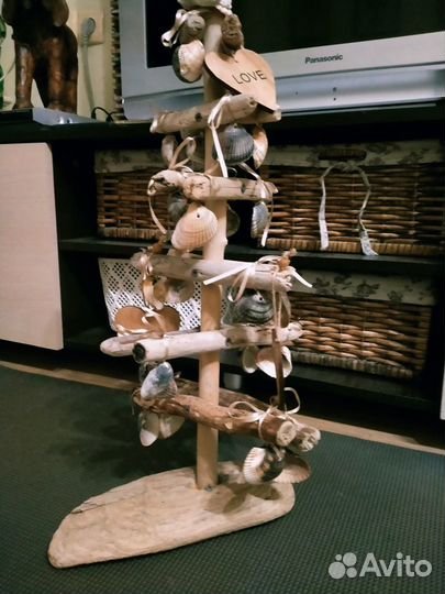 Елка новогодняя, дизайн в морском стиле