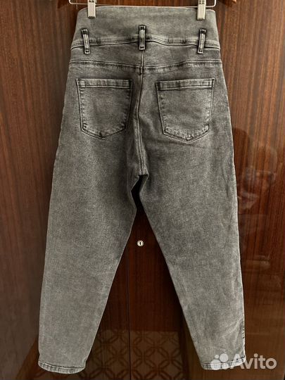 Брюки джинс momfit (цв. антрацит, Р. L)