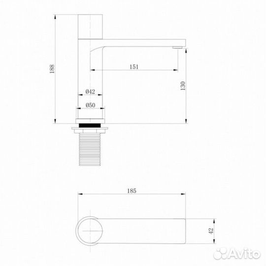 Смеситель для раковины Abber Rund AF8710B