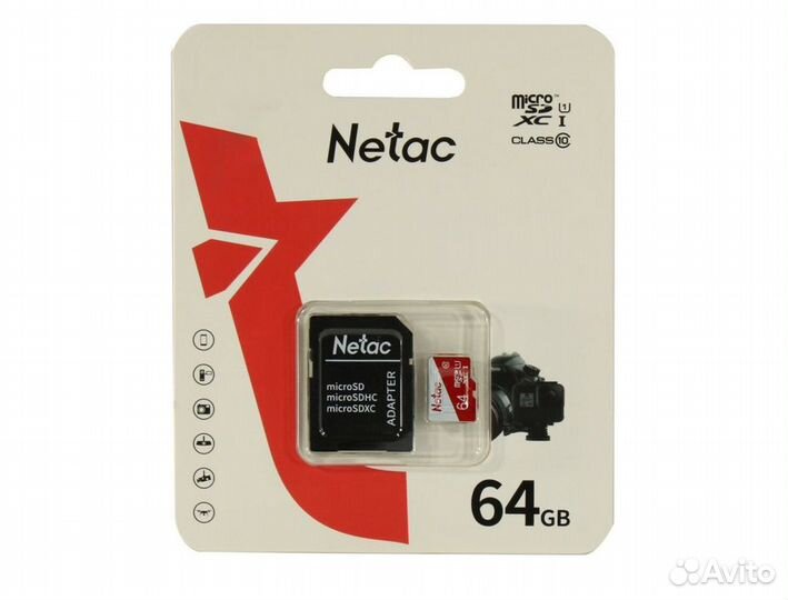 Карта MicroSD Netac P500 Eco на 64GB