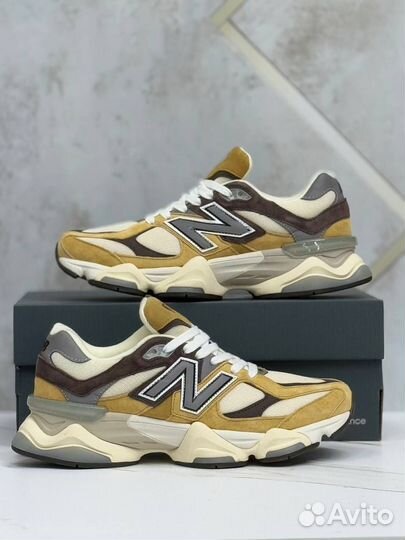 Кроссовки NEW Balance 9060 коричневые 1