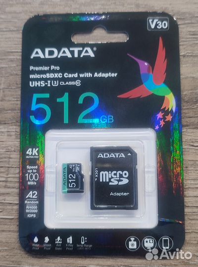 Карта памяти sdxc micro adata v30 256,512 GB