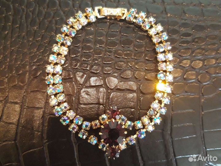 Браслет. Чехословакия. Аurora Borealis. Винтаж