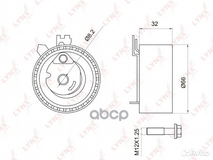 Ролик грм Renault/lynx/ PB1053 lynxauto