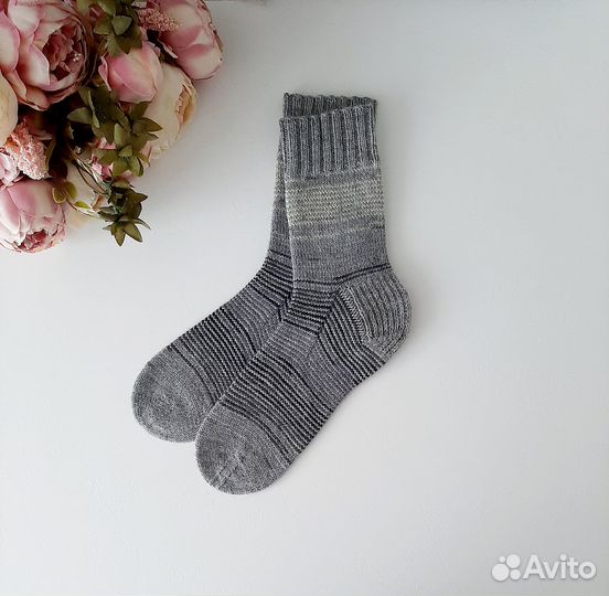 Носки шерстяные вязаные мужские