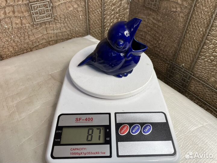 Редкая Статуэтка пепельница птенец 1970 год фаянс