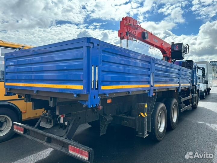 Бортовой грузовик КАМАЗ 65117 с КМУ Kanglim, 2024