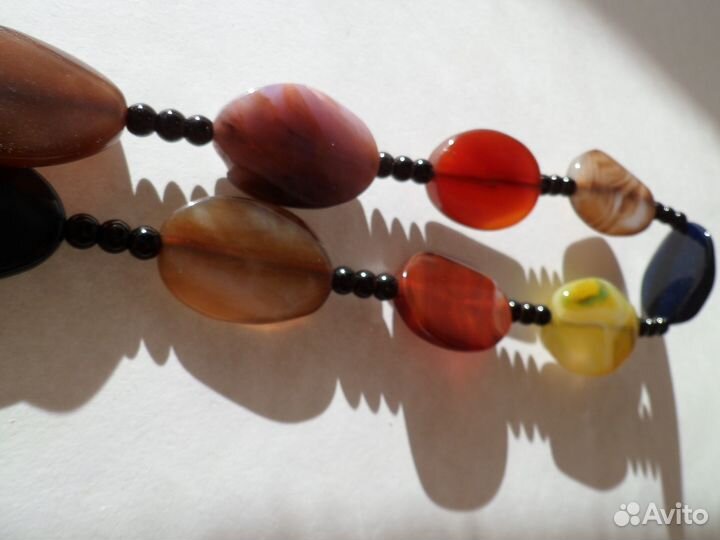 Бусы из натуральных камней, сердолик