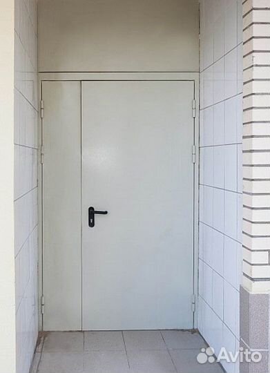 Двухпольная, противопожарная.Дверной стальной блок