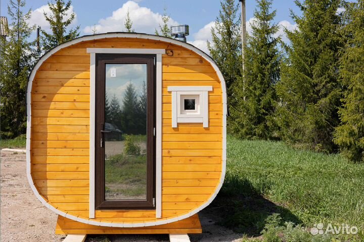 Баня бочка квадро под ключ