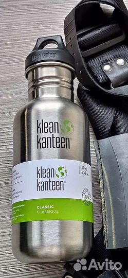 Бутылка Klean Kanteen стальная в портупее mbfw