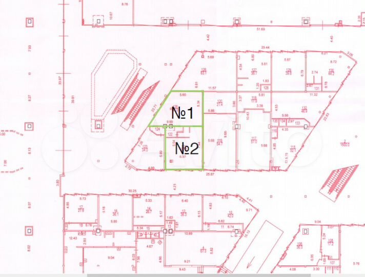 Торговое помещение 37 м на 1м этаже ТЦ