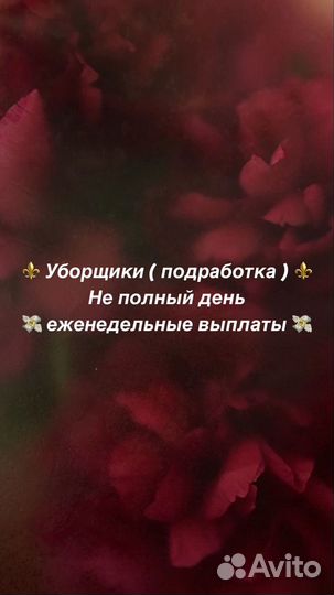 Подработка уборщиком