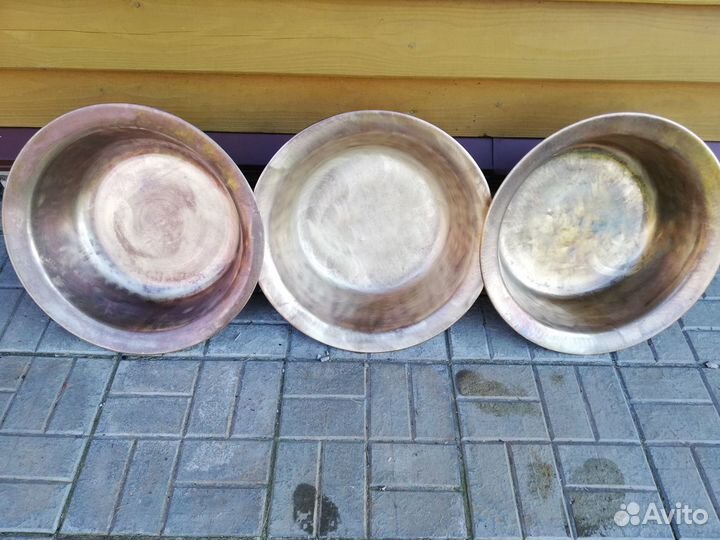 Таз в баню латунный