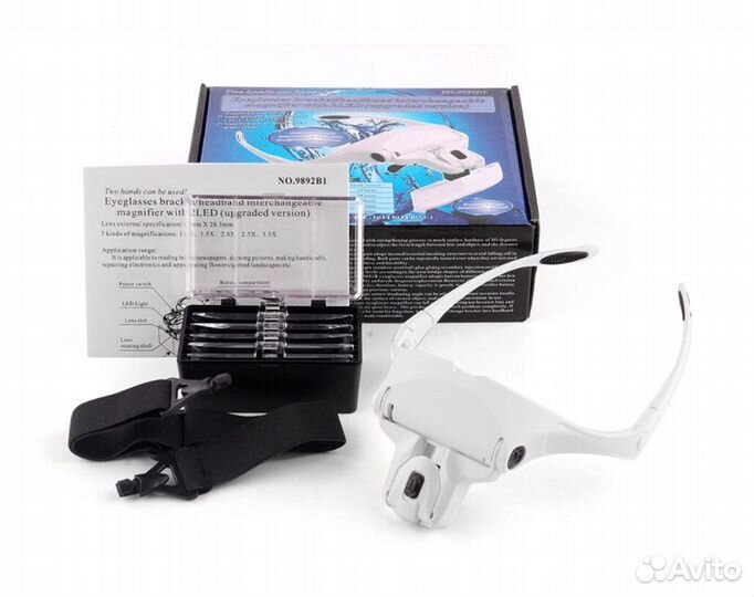 Очки увеличительные с подсветкой новые