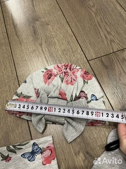 Комплект шапка, тюрбан и снуд для девочки