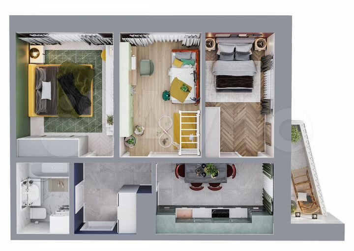 2-к. квартира, 56,1 м², 14/18 эт.