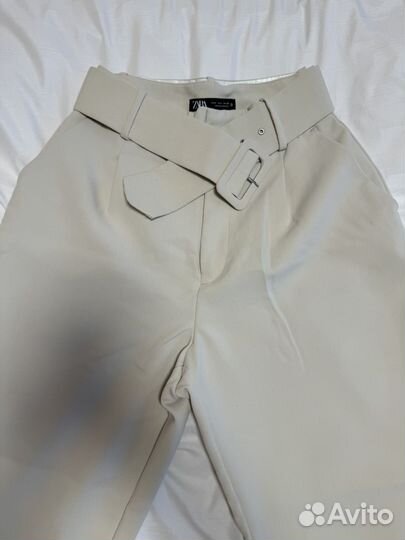 Брюки zara бежевые