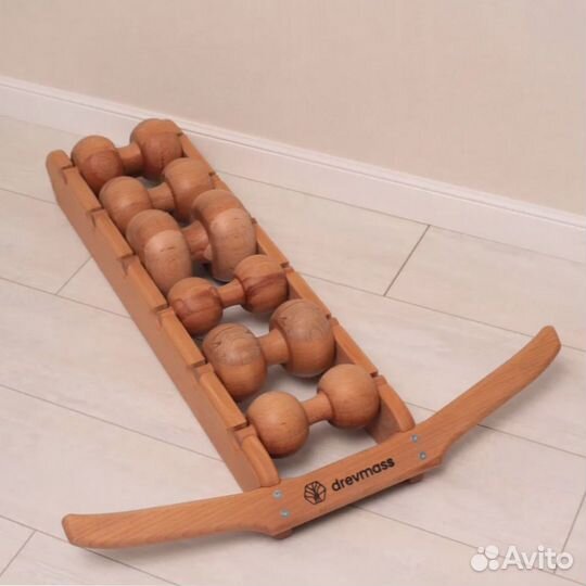 Массажер для спины Древмасс роликовый деревянный
