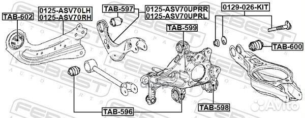 Сайлентблок задний нижнего рычага TAB-600 Febest