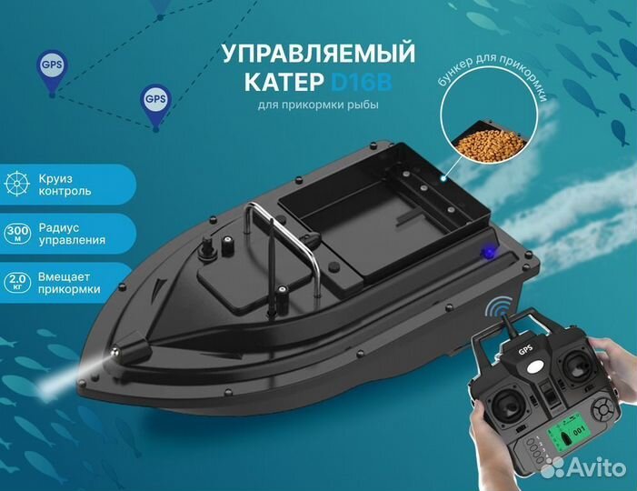 Прикормочный кораблик с GPS навигацией