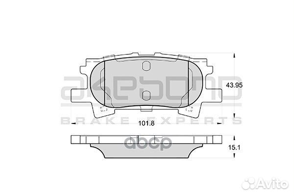 Колодки тормозные дисковые задние lexus RX (L1