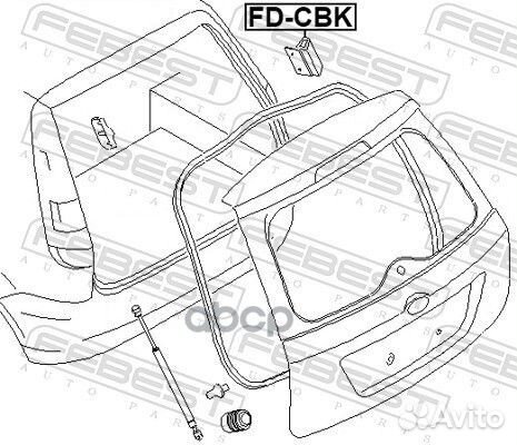 Отбойник крышки багажника ford focus C-MAX CAP